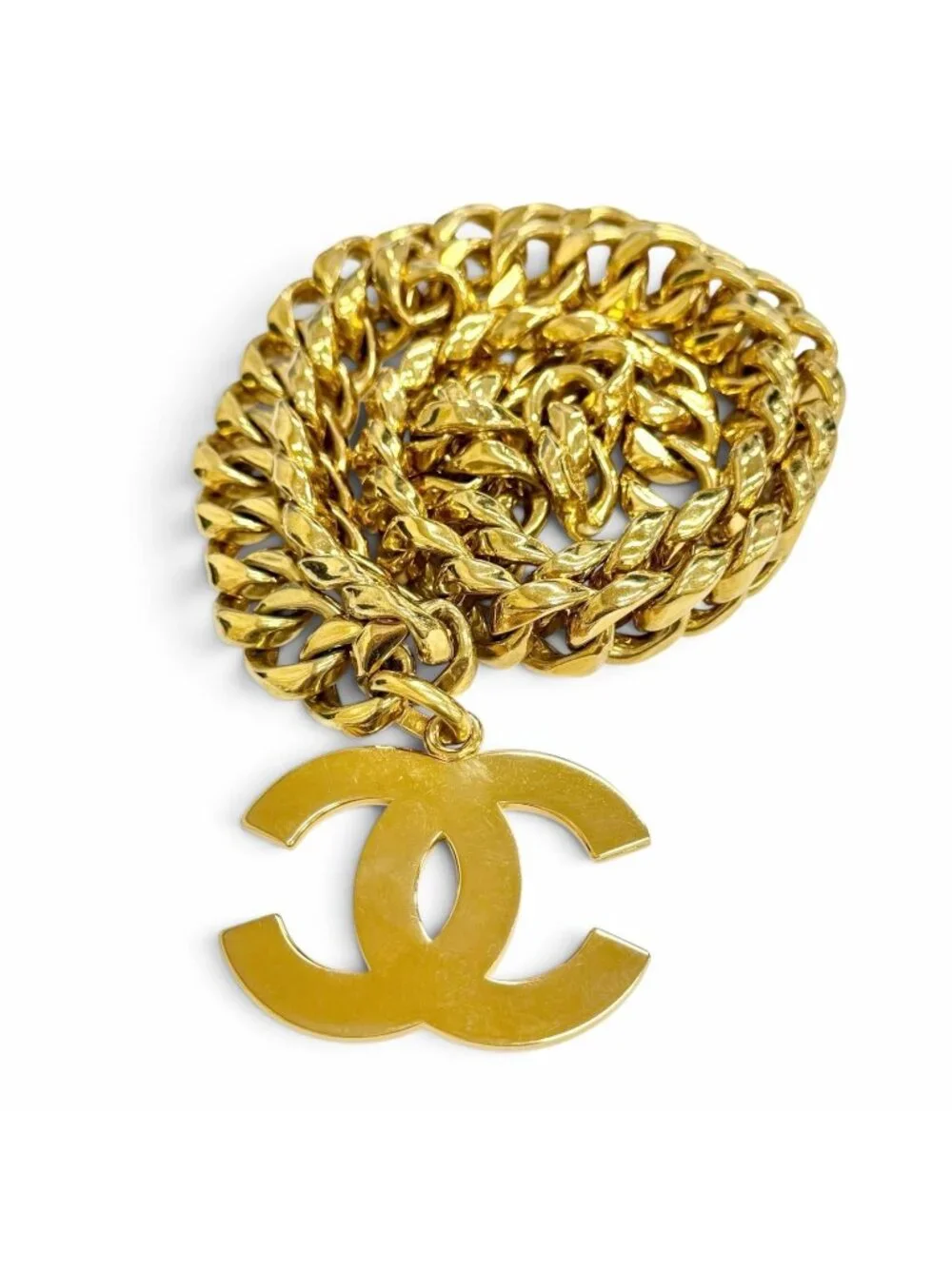 Chanel Vintage 93A CC Logo Chain Belt Gold